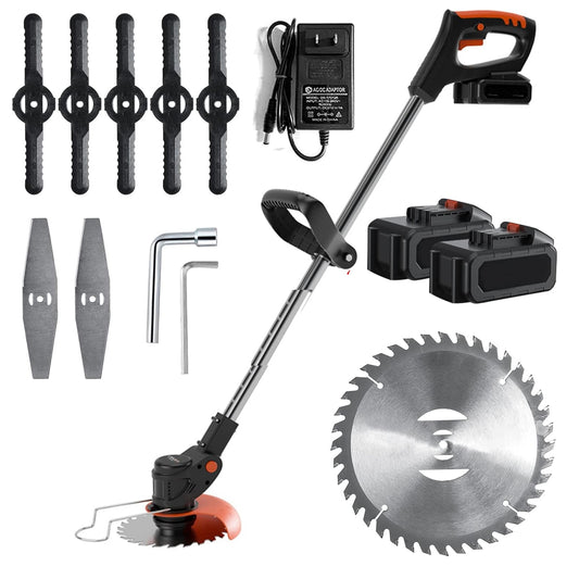 TurboBlade - Guadaña Eléctrica Recargable 3 en 1 - Corta, poda y desbroza + Batería EXTRA GRATIS (Solo HOY)