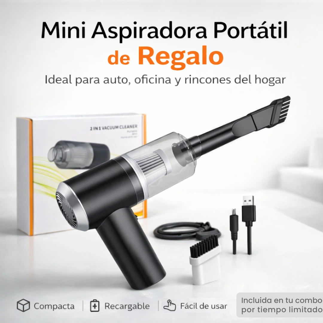 COMBO LIQUIDACIÓN: Hidrolavadora + (Aspiradora Portátil + Doble Batería + Maletín)